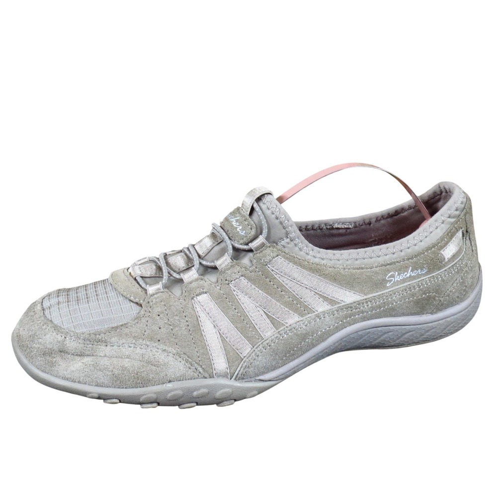 Skechers Relaxed Fit Breathe Easy Moneybags Women Casual Shoe‎ 8 Walking Gray